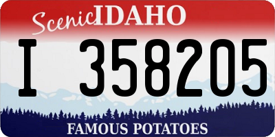 ID license plate I358205