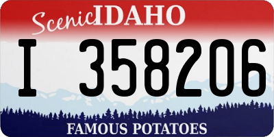 ID license plate I358206