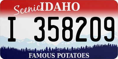 ID license plate I358209