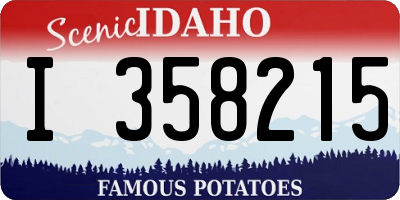 ID license plate I358215