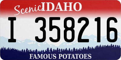 ID license plate I358216