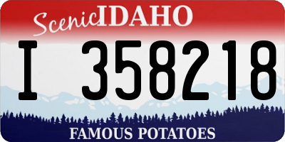 ID license plate I358218