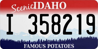 ID license plate I358219