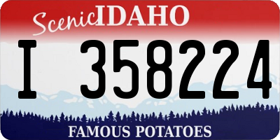 ID license plate I358224