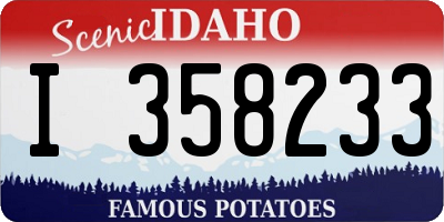 ID license plate I358233