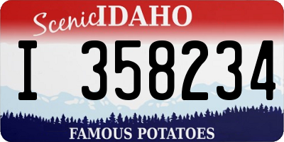 ID license plate I358234