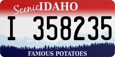 ID license plate I358235