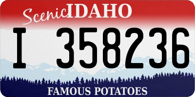 ID license plate I358236