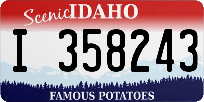 ID license plate I358243