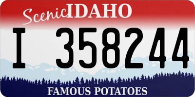 ID license plate I358244