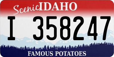 ID license plate I358247