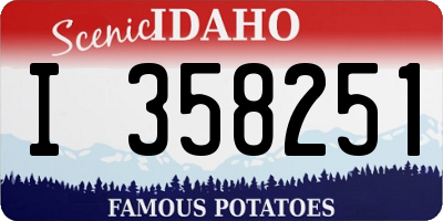 ID license plate I358251