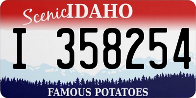 ID license plate I358254