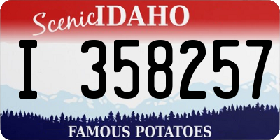 ID license plate I358257