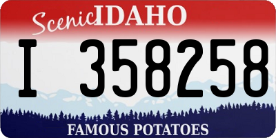 ID license plate I358258