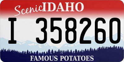 ID license plate I358260