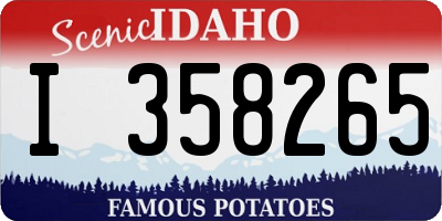 ID license plate I358265