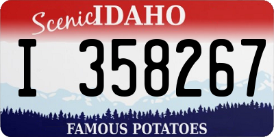 ID license plate I358267