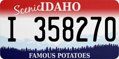 ID license plate I358270