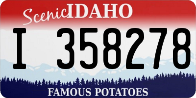 ID license plate I358278
