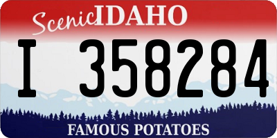 ID license plate I358284
