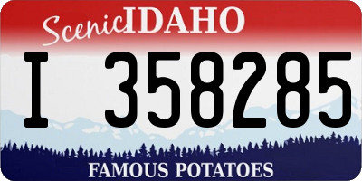 ID license plate I358285