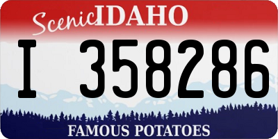 ID license plate I358286
