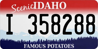 ID license plate I358288