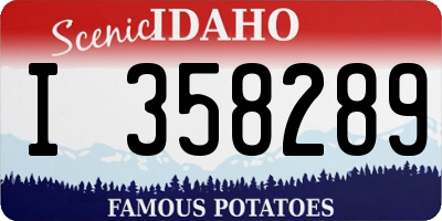 ID license plate I358289