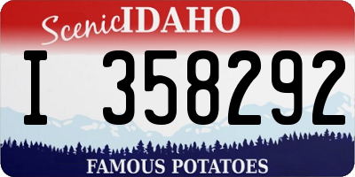 ID license plate I358292