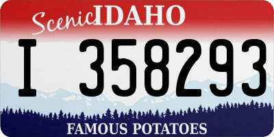 ID license plate I358293