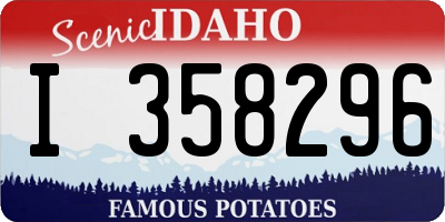 ID license plate I358296