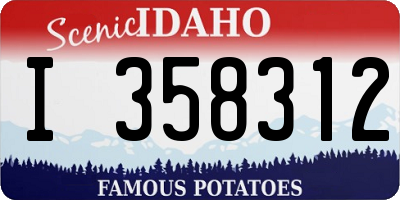 ID license plate I358312