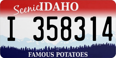 ID license plate I358314