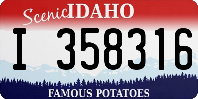 ID license plate I358316