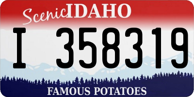 ID license plate I358319