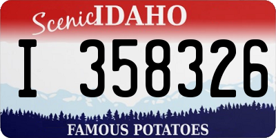 ID license plate I358326