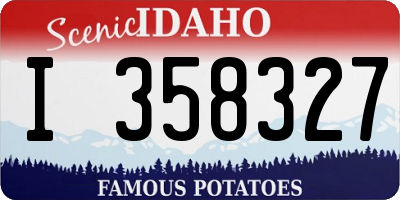 ID license plate I358327