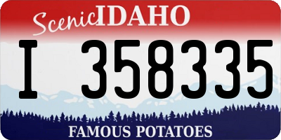 ID license plate I358335