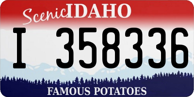 ID license plate I358336