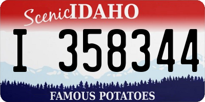 ID license plate I358344