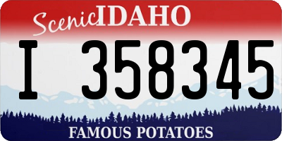ID license plate I358345