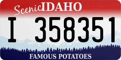 ID license plate I358351