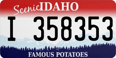 ID license plate I358353