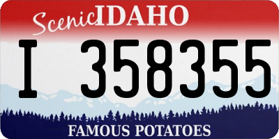 ID license plate I358355
