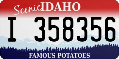 ID license plate I358356