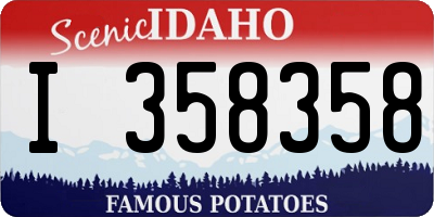 ID license plate I358358