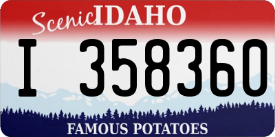 ID license plate I358360