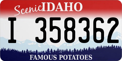 ID license plate I358362