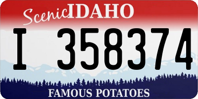 ID license plate I358374